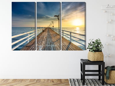 Ljuddämpande tavla - Wooden pier on the baltic sea