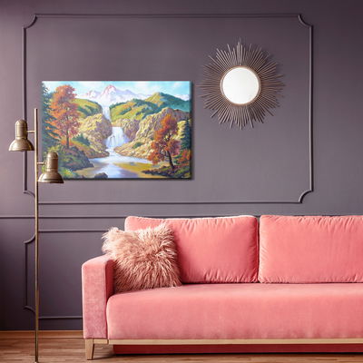 Ljuddämpande tavla - An autumn waterfall like