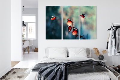 Ljuddämpande tavla - Colorful butterflies