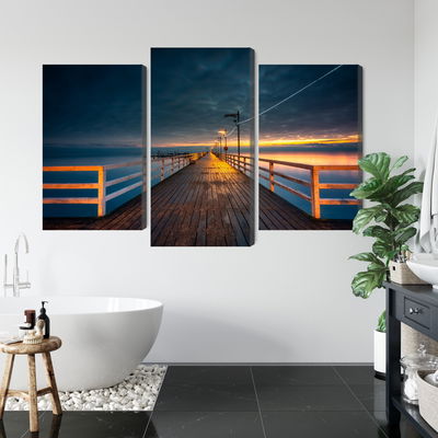 Ljuddämpande tavla - Evening view of the wooden