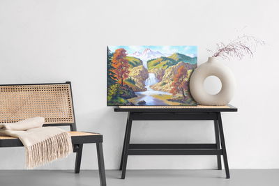 Ljuddämpande tavla - An autumn waterfall like