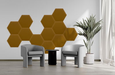 Sekskantet lydabsorber - fløjl