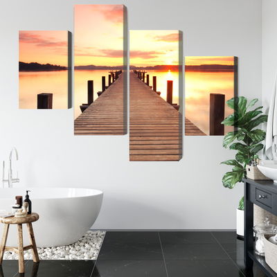 Ljuddämpande tavla - Sunset on the pier