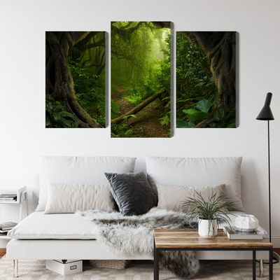 Ljuddämpande tavla - Path in the tropical forest