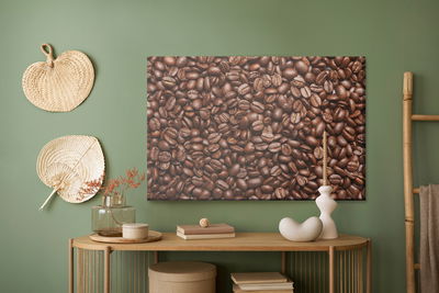 Ljuddämpande tavla - Freshly roasted coffee beans