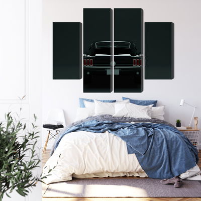 Ljuddämpande tavla - Vintage black muscle car