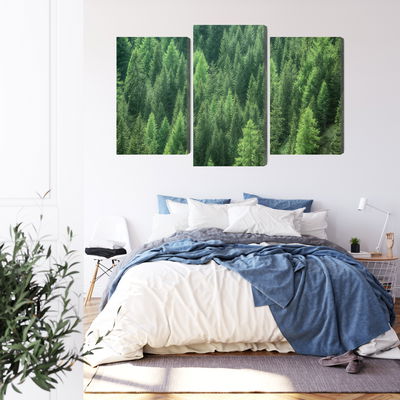 Ljuddämpande tavla - 3d green forest view