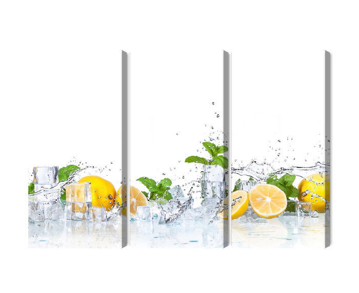 Ljuddämpande tavla - Mint leaves with lemons