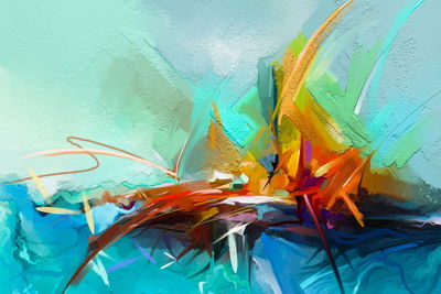 Ljuddämpande tavla - Abstract sailboat