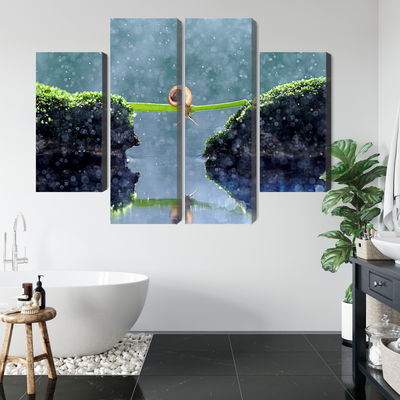 Ljuddämpande tavla - Snail in the rain