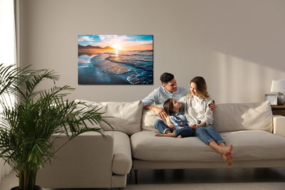 Ljuddämpande tavla - Sunset and sea