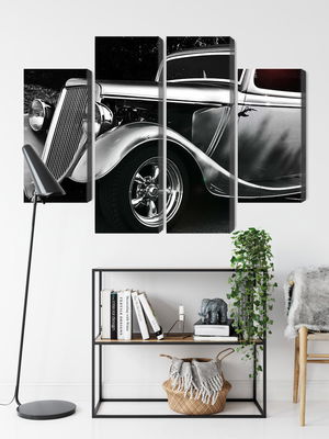 Ljuddämpande tavla - Vintage style hot rod car