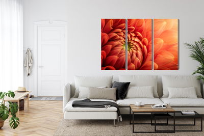 Ljuddämpande tavla - Orange chrysanthemum