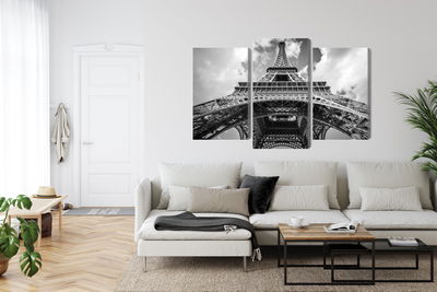 Ljuddämpande tavla - Paris eiffel tower black