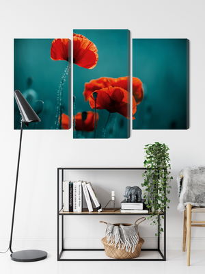 Ljuddämpande tavla - Macro poppies