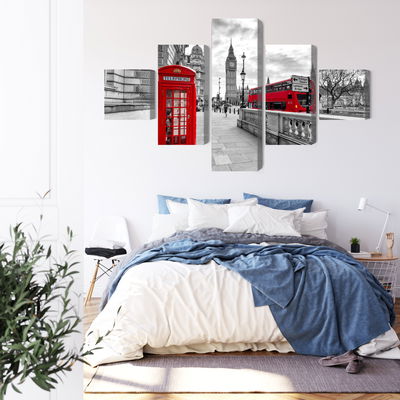 Ljuddämpande tavla - Red phone booth in London