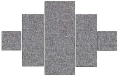Ljudabsorbent till vägg - Wall 5-parts one