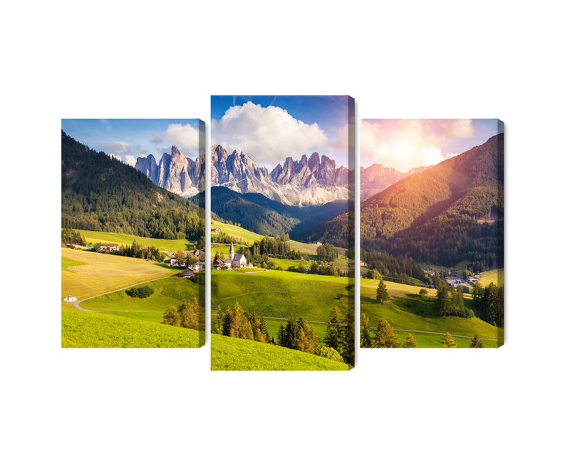 Ljuddämpande tavla - Sunny day in the mountains