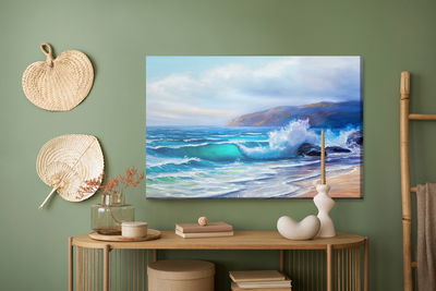 Ljuddämpande tavla - Tropical sea and beach