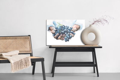 Ljuddämpande tavla - Grapes in hands