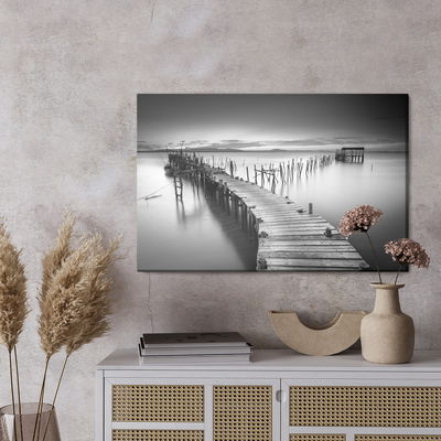 Ljuddämpande tavla - Mooring black white