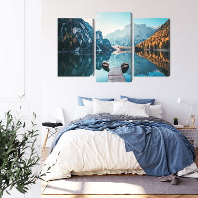 Ljuddämpande tavla - Lake braies in the italian