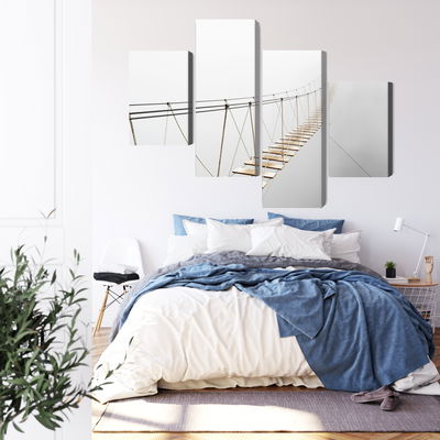 Ljuddämpande tavla - Hanging bridge in the fog