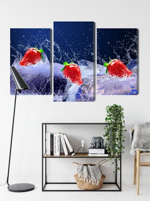 Ljuddämpande tavla - Strawberries on ice