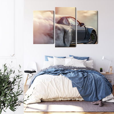 Ljuddämpande tavla - Sports car in a cloud