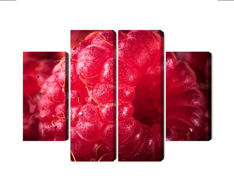 Ljuddämpande tavla - Raspberries on a macro scale