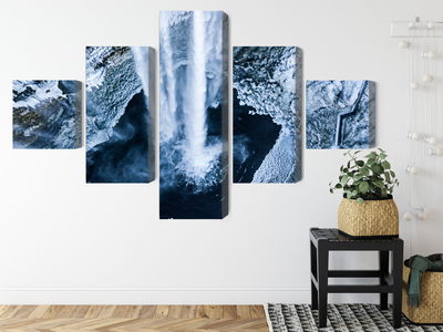 Ljuddämpande tavla - Winter waterfall