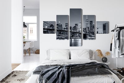 Ljuddämpande tavla - Panorama of New York at night