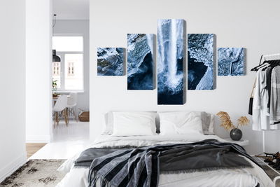 Ljuddämpande tavla - Winter waterfall