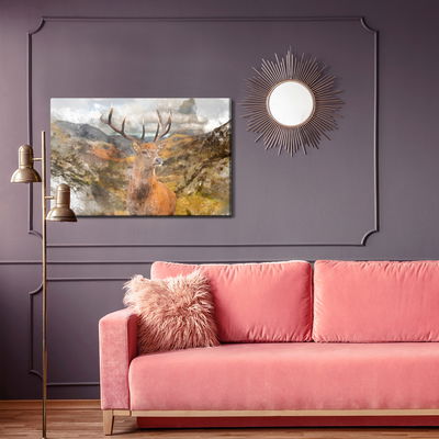Ljuddämpande tavla - Painted deer