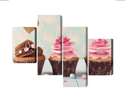 Ljuddämpande tavla - Cupcakes with cream