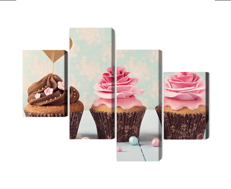 Ljuddämpande tavla - Cupcakes with cream