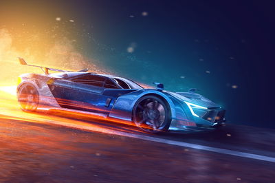 Ljuddämpande tavla - 3d futuristic sports car
