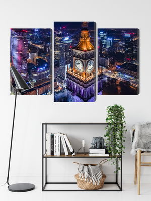 Ljuddämpande tavla - Warsaw panorama at night