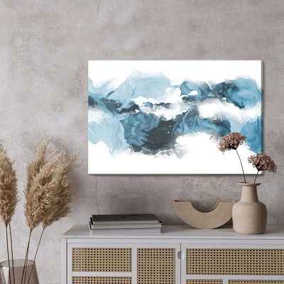 Ljuddämpande tavla - Blue abstract wave