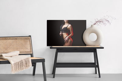 Ljuddämpande tavla - Alluring woman in lingerie