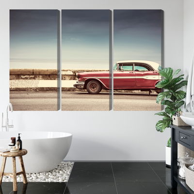Ljuddämpande tavla - Old american retro car