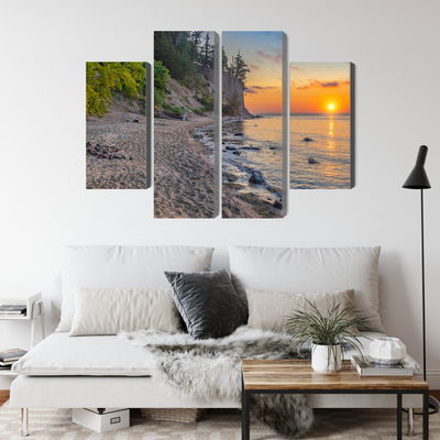 Ljuddämpande tavla - Sunset on the baltic sea