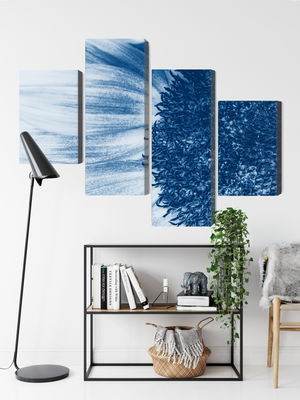 Ljuddämpande tavla - Blue sunflower on a macro