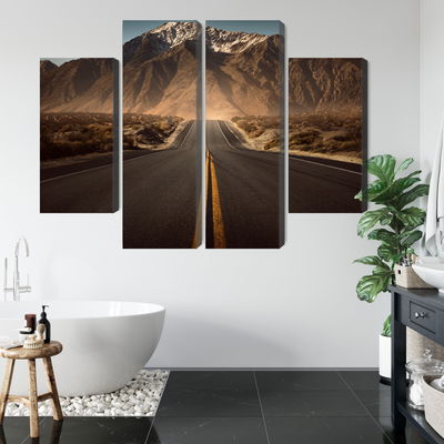 Ljuddämpande tavla - Road to the mountains 3d