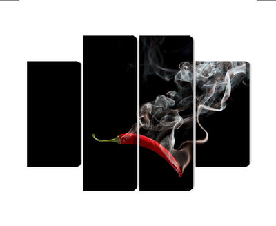 Ljuddämpande tavla - Red chili with smoke