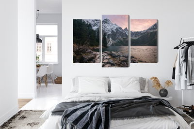 Ljuddämpande tavla - Lake and forest