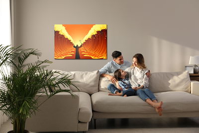 Ljuddämpande tavla - The miracle at the red sea