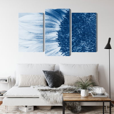 Ljuddämpande tavla - Blue sunflower on a macro