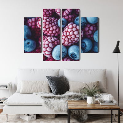 Ljuddämpande tavla - Frozen blueberries