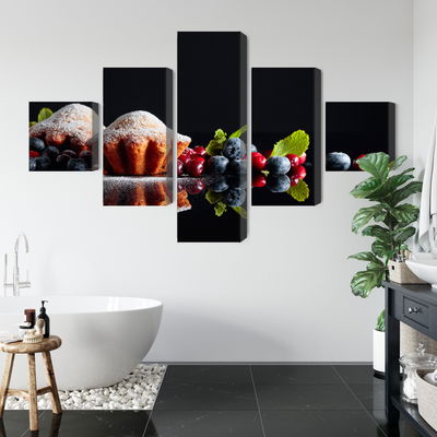 Ljuddämpande tavla - Muffins with fruits